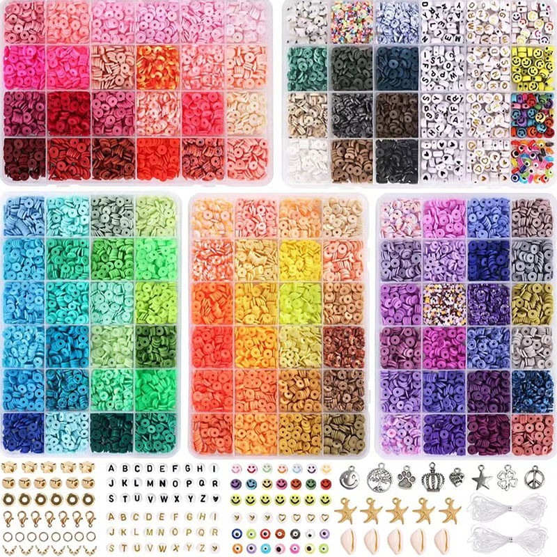 16814pcs Clay Beads Set Flat Toy