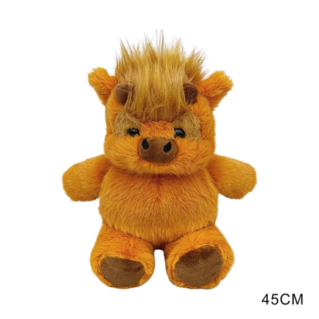 Pink Highland Cow Plush With Rose — photo 3