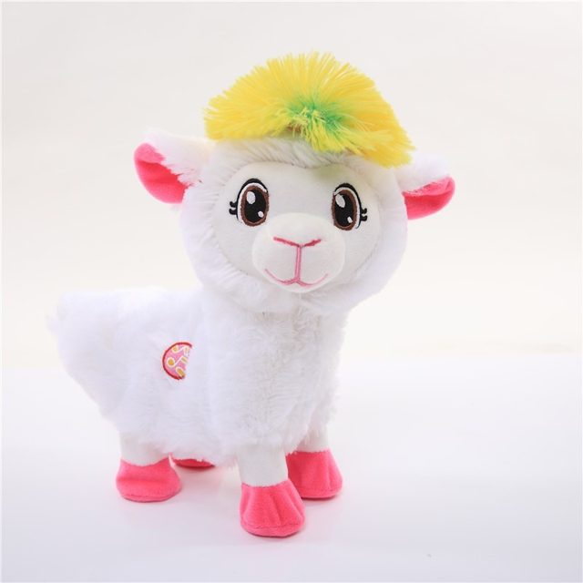 Punk-Hair Llama With Pink Hooves Plush