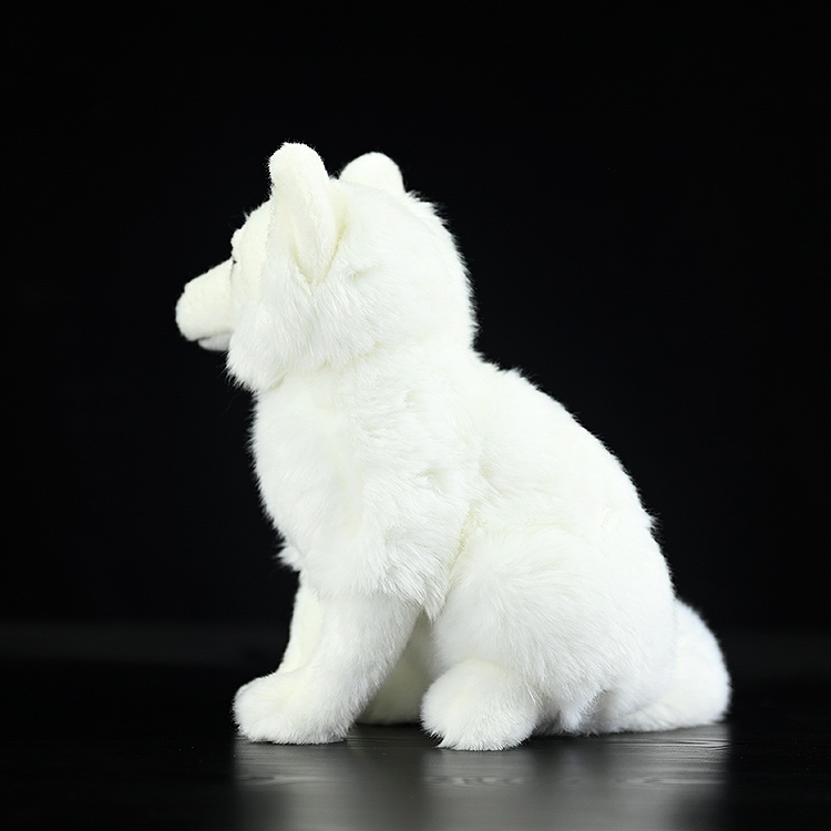 Realistic Snowy Arctic Fox Plush