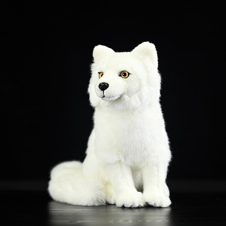 Realistic Snowy Arctic Fox Plush — photo 3