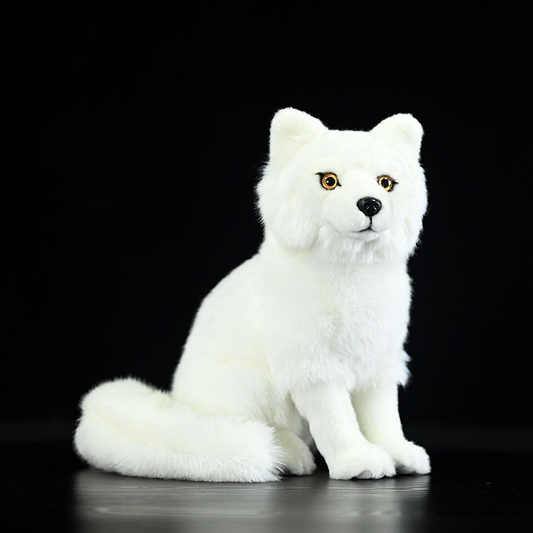 Realistic Snowy Arctic Fox Plush — photo 4