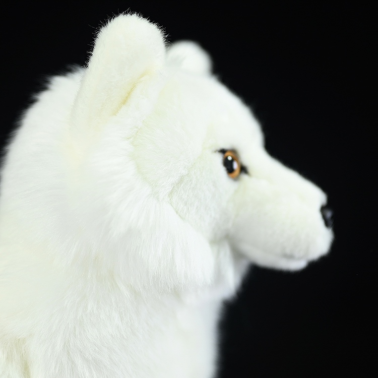 Realistic Snowy Arctic Fox Plush — photo 5