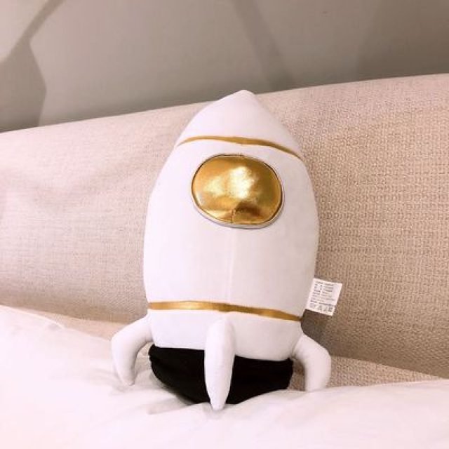 Lil' White Rocket Ship Plush