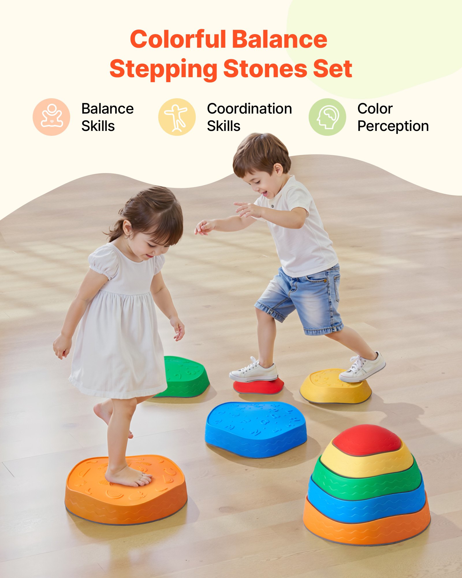 Balance Stepping Stones 5 Pcs, Toy โ photo 4