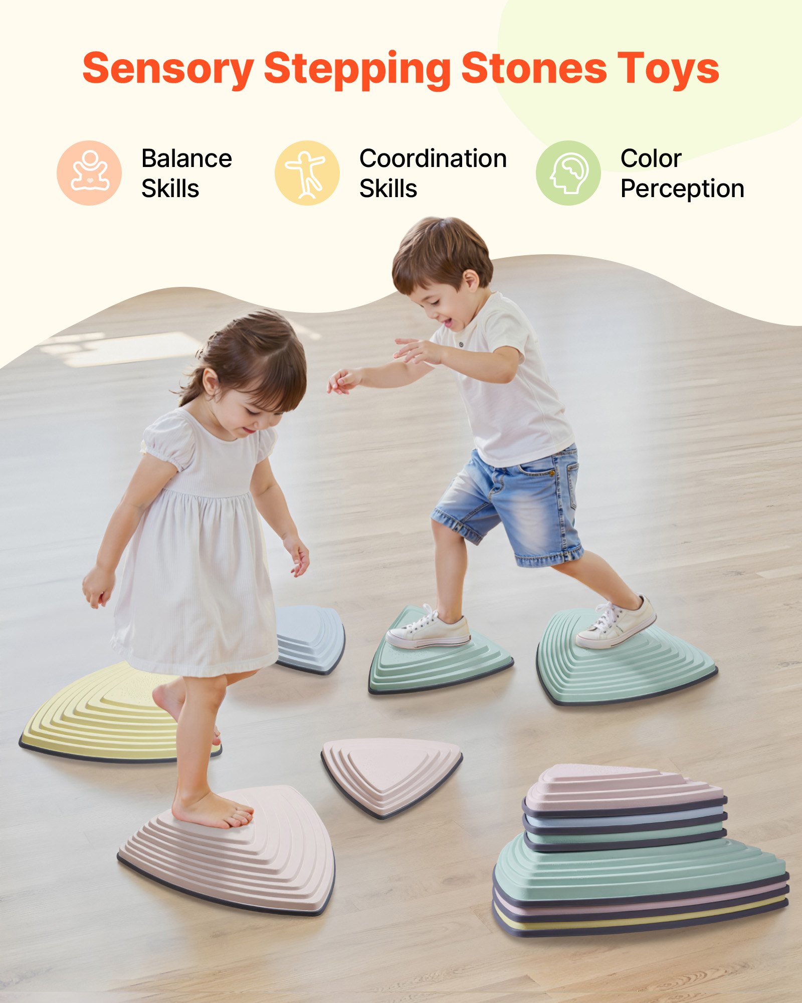 Balance Stepping Stones 6 Pcs, Toy โ photo 3