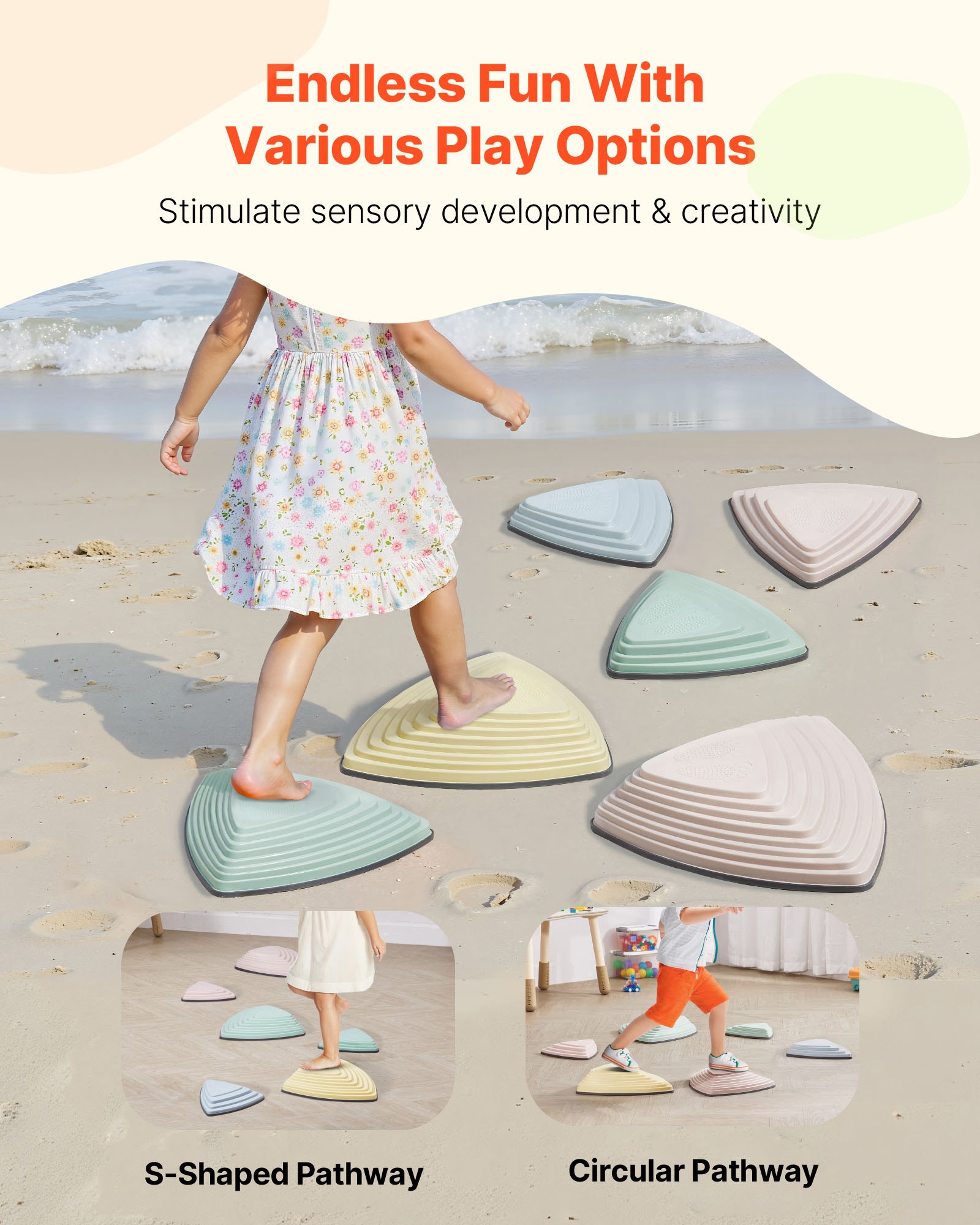 Balance Stepping Stones 6 Pcs, Toy โ photo 2