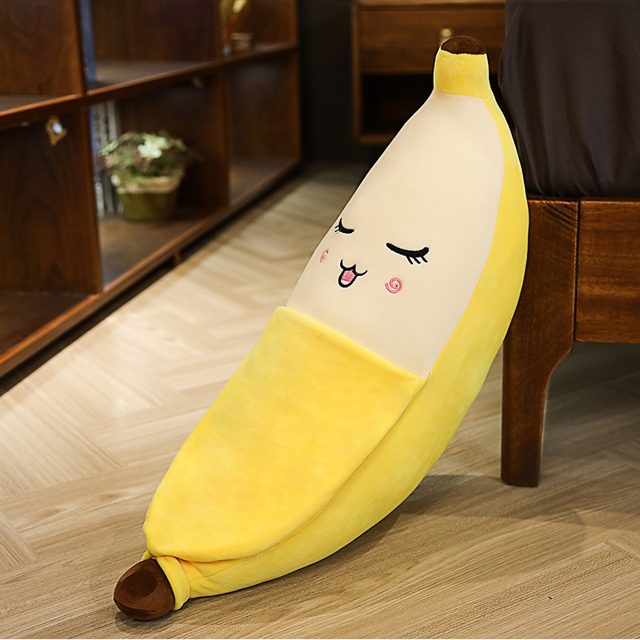 Sleepy Peeled Banana Pillow Plush