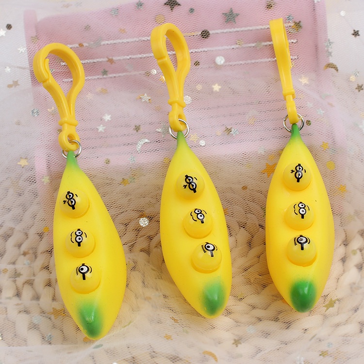 Banana Bubble-Pop Fidget Keychain โ photo 3