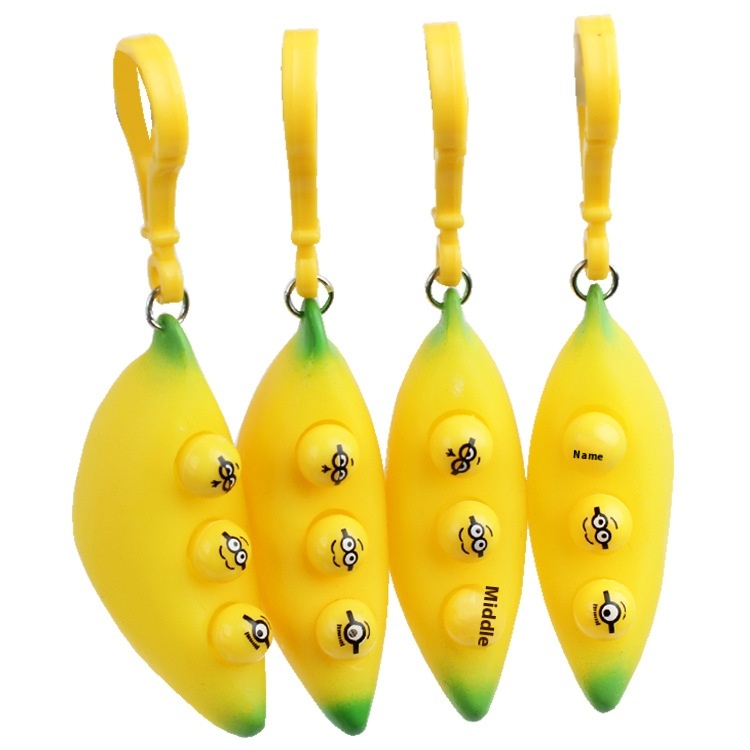 Banana Bubble-Pop Fidget Keychain โ photo 4