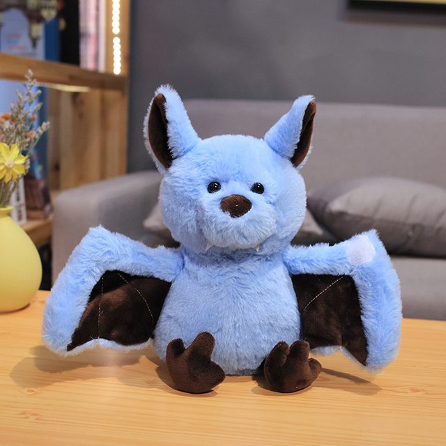 Fuzzy Bat Plush With Spread Wings โ photo 3