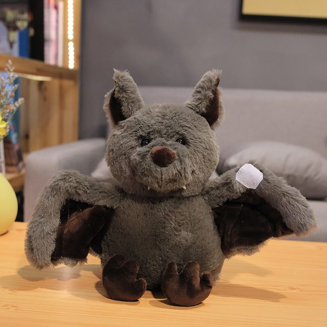 Fuzzy Bat Plush With Spread Wings โ photo 4