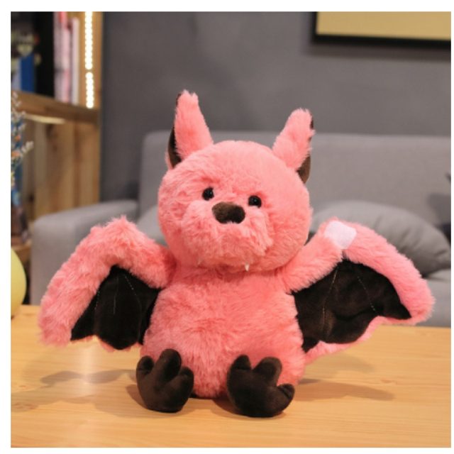 Fuzzy Bat Plush With Spread Wings โ photo 2