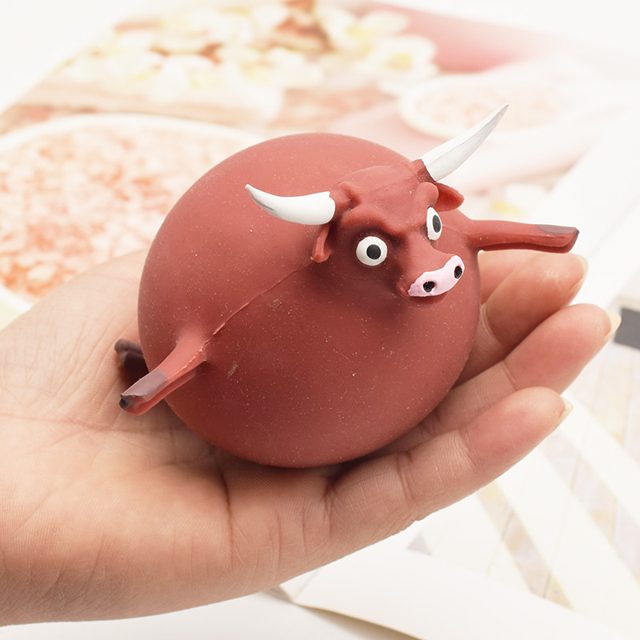 Grumpy Lil Bull Squeeze Ball