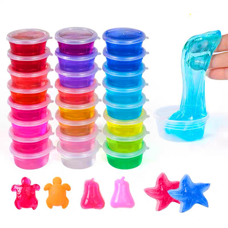 Rainbow Crystal Jelly Slime Set