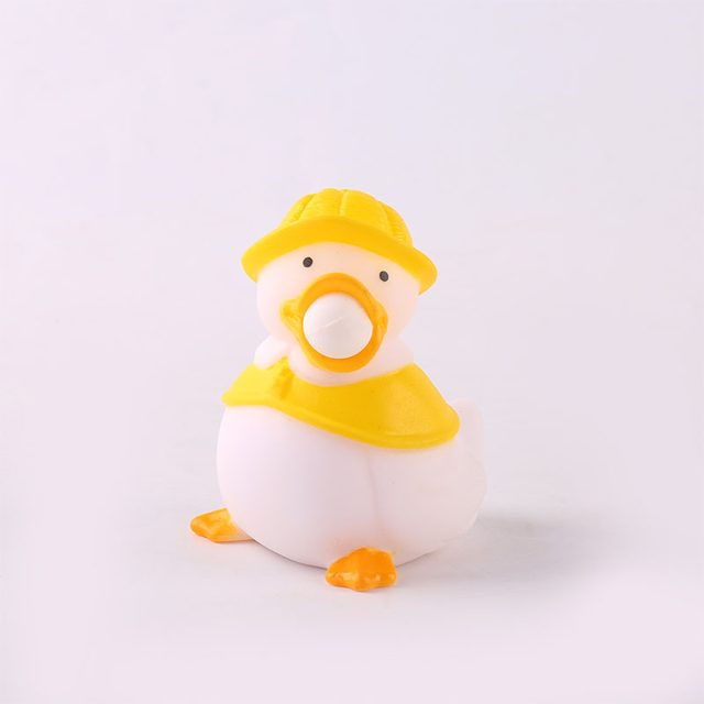 Bubble-Blowing Yellow Duckling Squishy