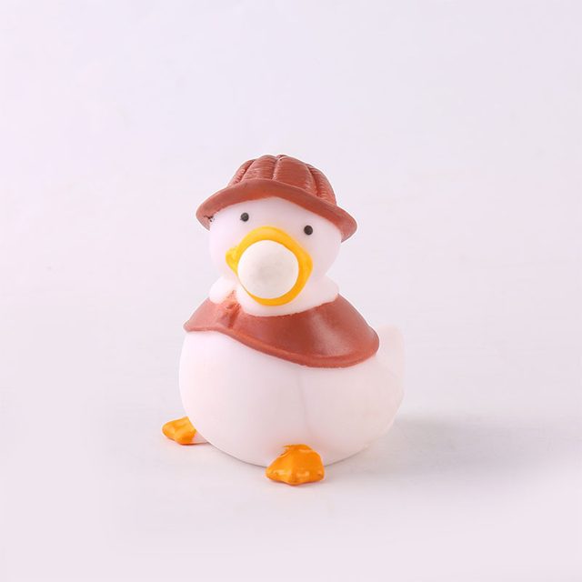 Bubble-Blowing Brown Duckling Squishy