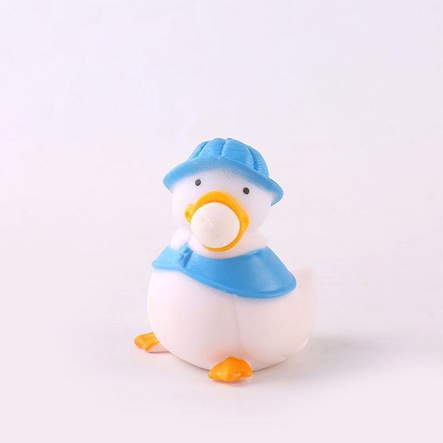 Bubble-Blowing Blue Duckling Squishy