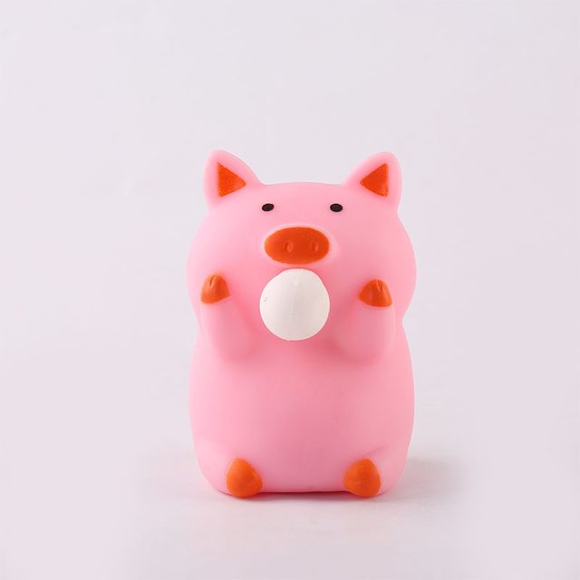 Bubble-Blowing Pink Piggy Squishy
