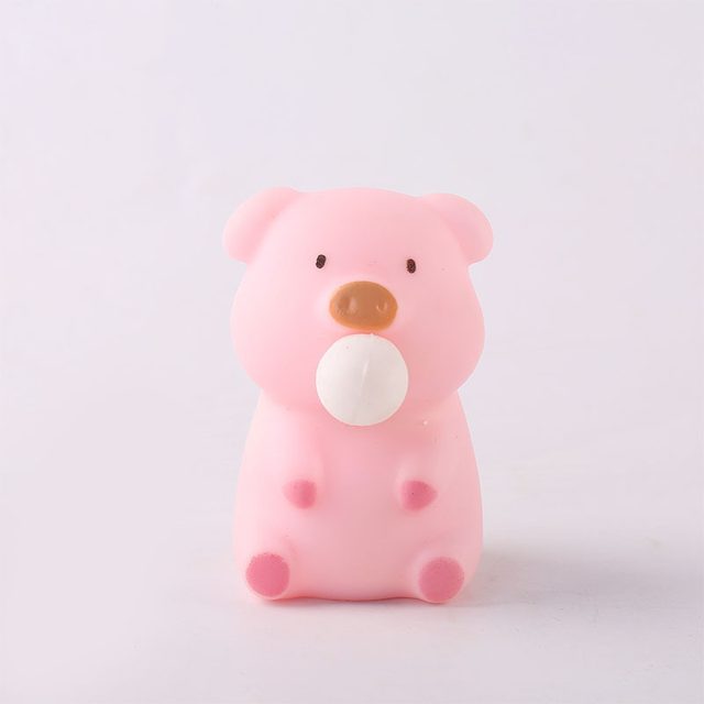 Bubble-Blowing Round-Ear Piggy Squishy