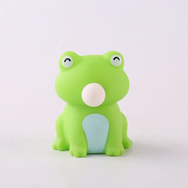 Bubble-Blowing Green Frog Squishy