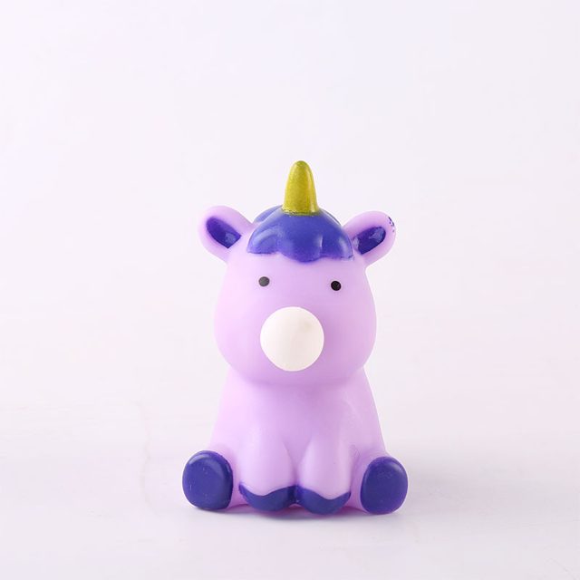 Bubble-Blowing Purple Unicorn Squeeze Pal