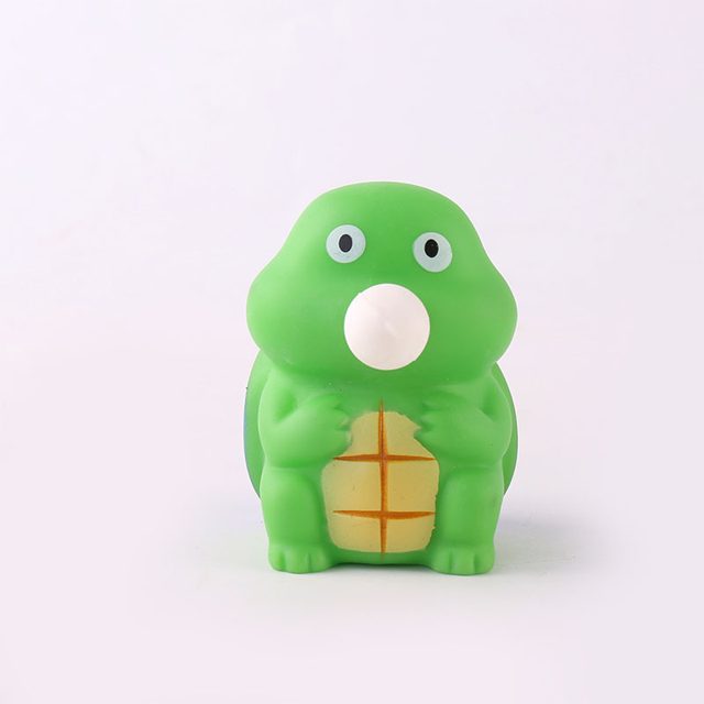 Bubble-Blowing Bright Green Turtle Pal