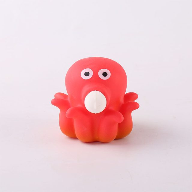 Bubble-Blowing Red Octopus Squeeze Pal