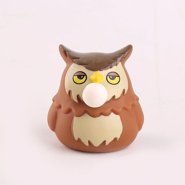 Bubble-Blowing Brown Owl Squeeze Pal
