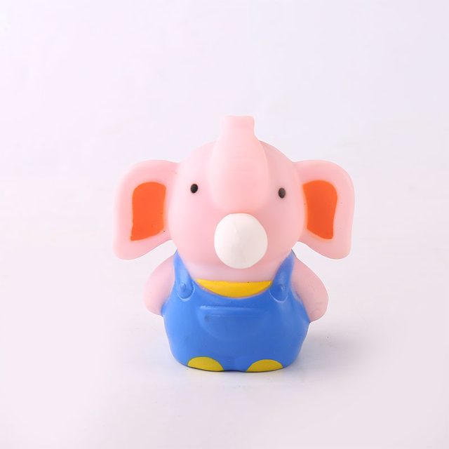 Bubble-Blowing Pink Elephant Squishy