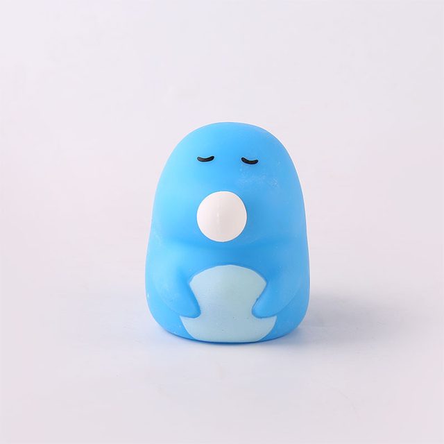 Sleepy Blue Bubble Bean Squishy