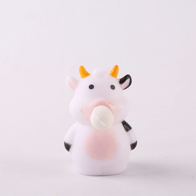 Bubble-Blowing Spotted Cow Squishy