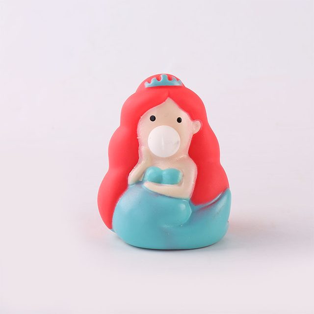 Red-Haired Bubble-Blowing Mermaid Squishy