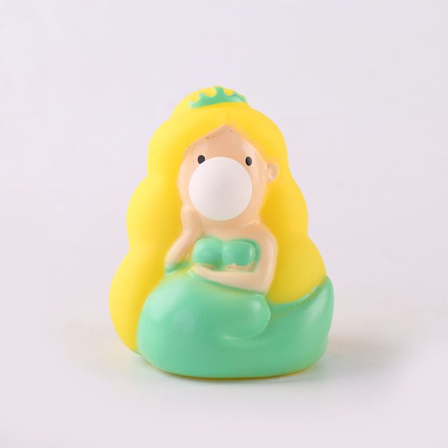Golden-Haired Bubble-Blowing Mermaid Squishy