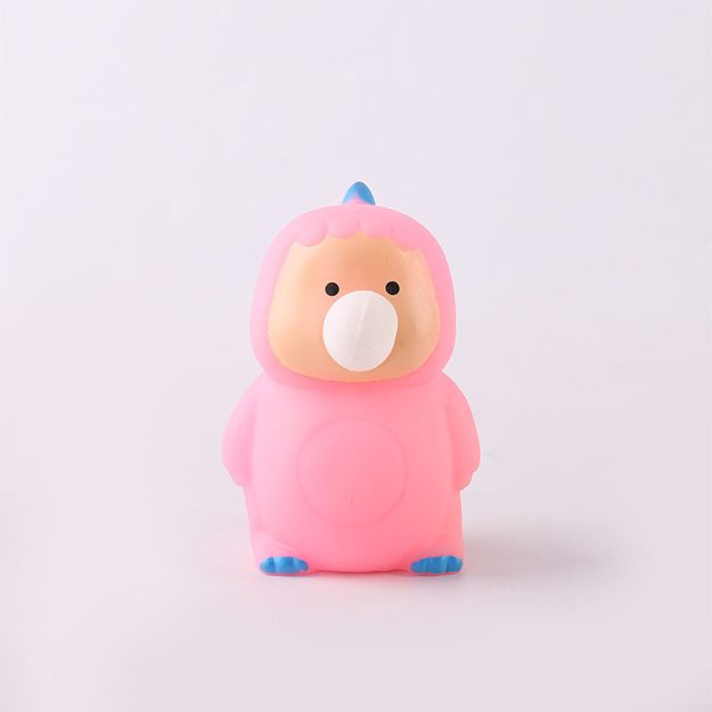 Pink Dino-Hoodie Critter Squishy