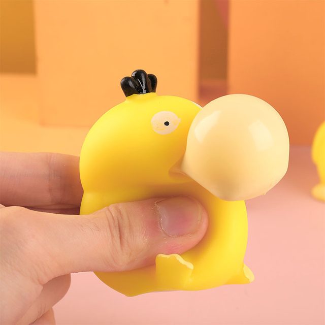 Bubble-Blowing Baby Duck Squishy