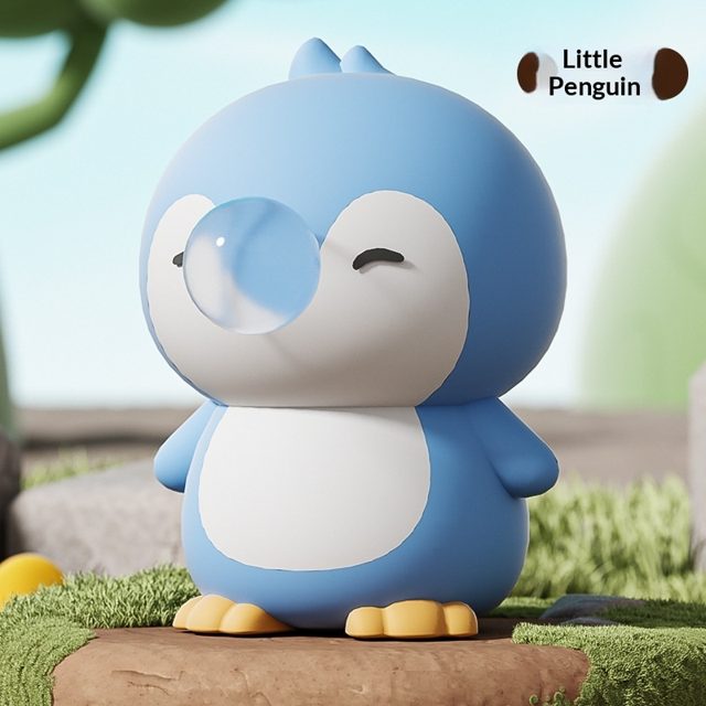 Bubble-Blowing Penguin Squishy