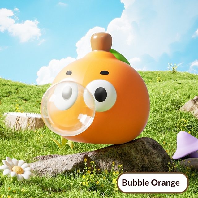 Bubble-Blowing Orange Squishy