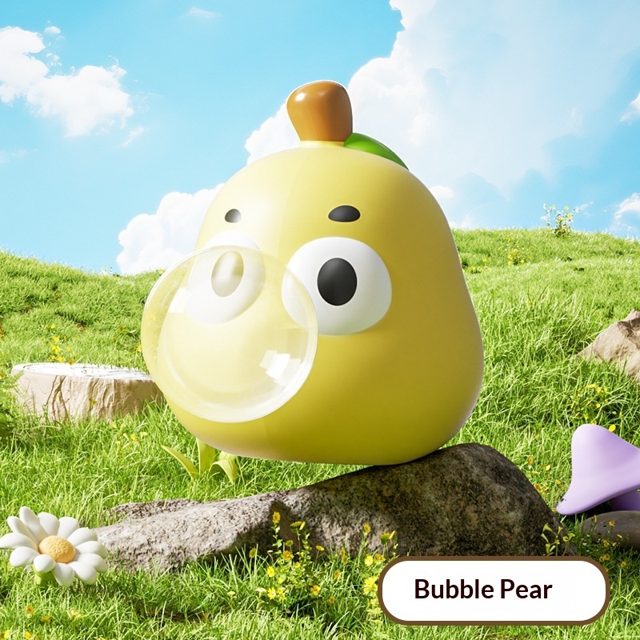 Bubble-Blowing Pear Squishy
