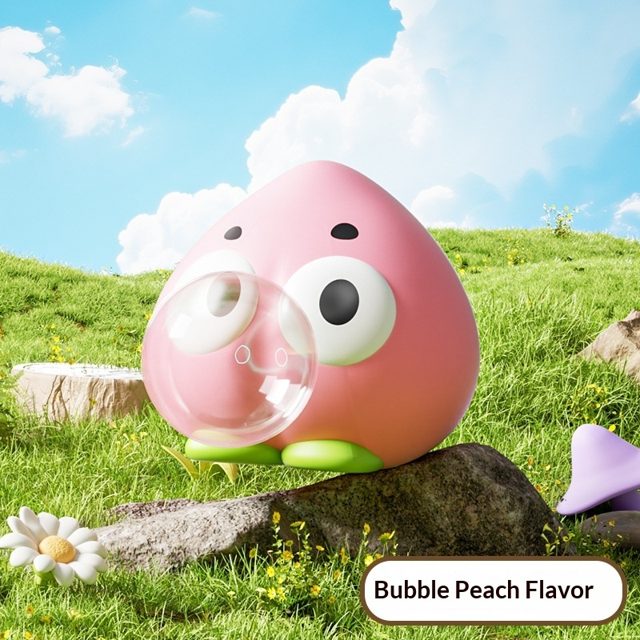 Bubble-Blowing Peach Squishy