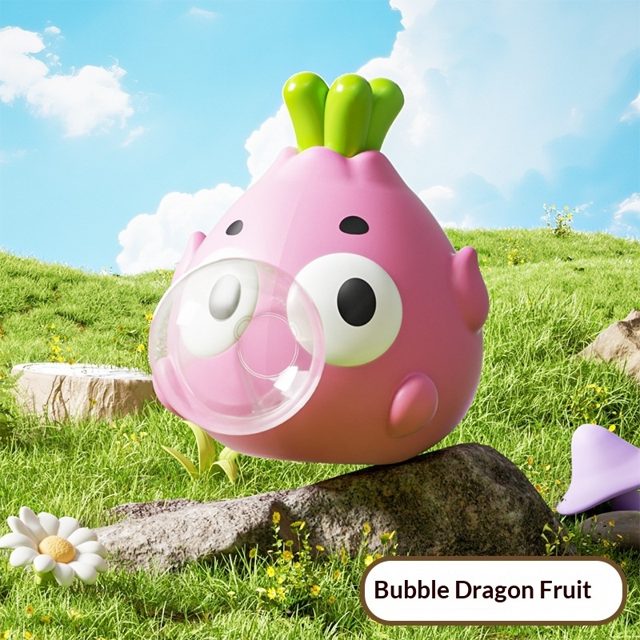 Bubble-Blowing Dragon Fruit Squishy
