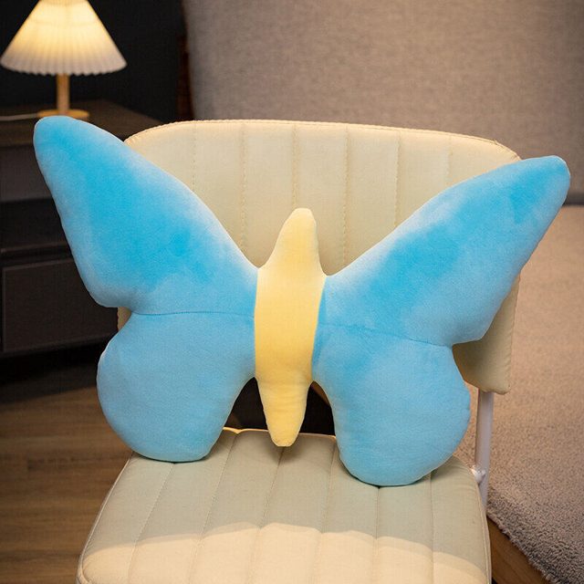 Blue Butterfly Cushion Plush