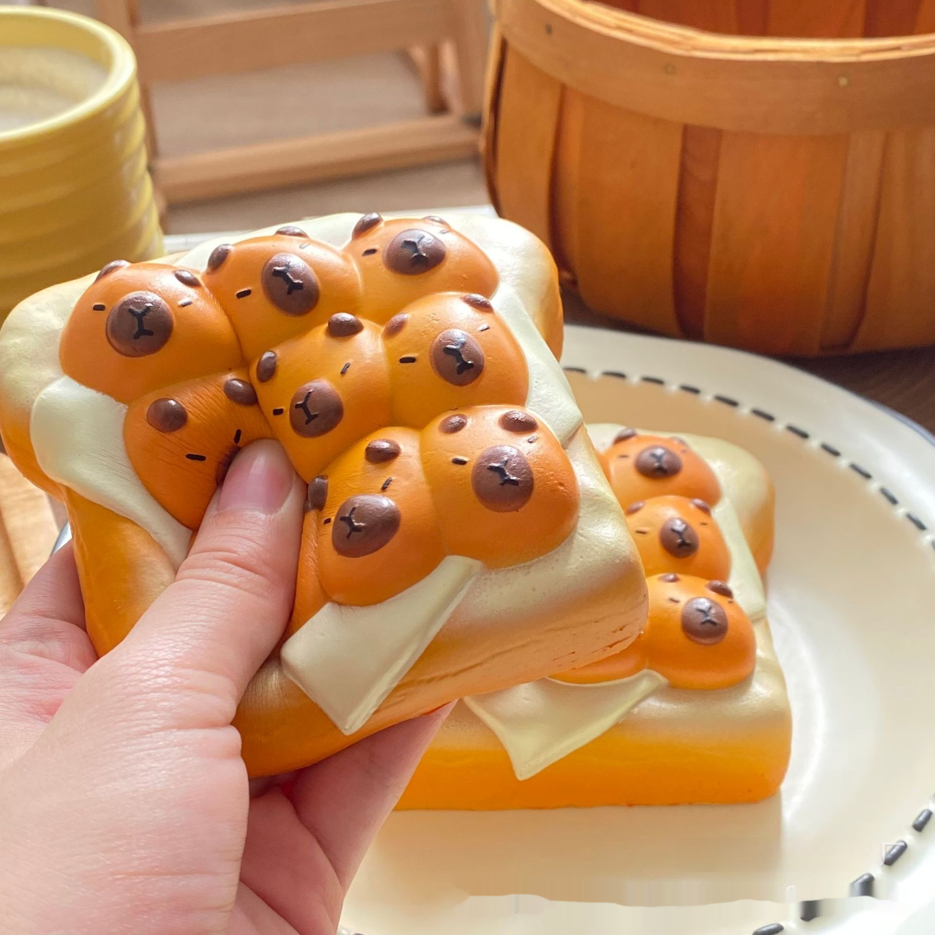 Capybara Pile Toast Squishy