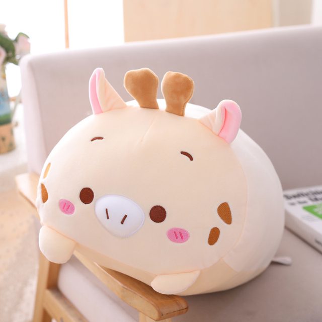Spotty Giraffe Loaf Pillow Plush