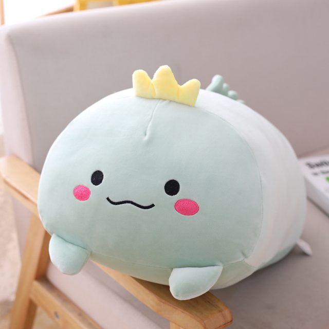 Crowned Dino Squishy Pillow — photo 3
