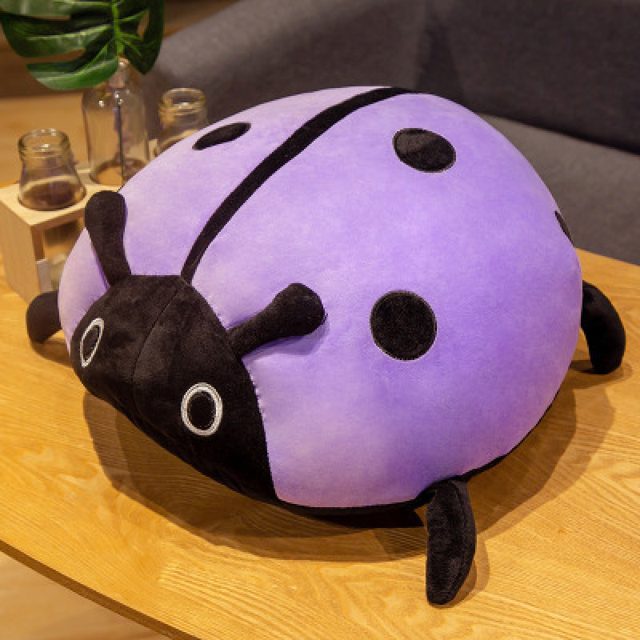 Purple Ladybug Pillow Plush