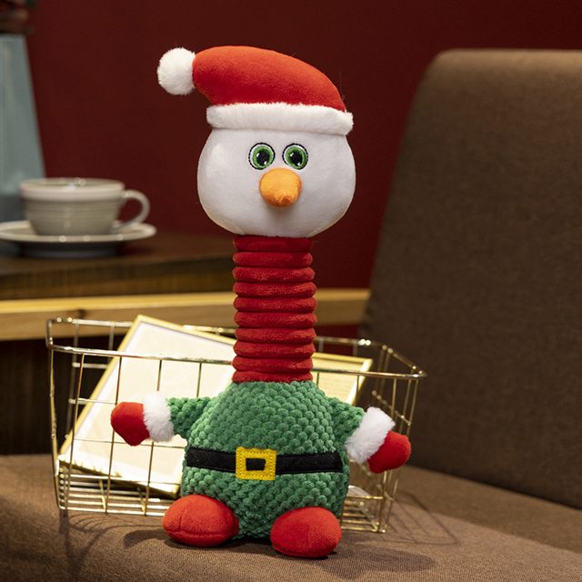 Boogie Spring-Neck Snowman Plush