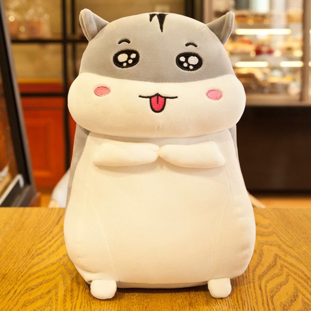 Grey Cheeky Hamster Tongue-Out Plush — photo 2