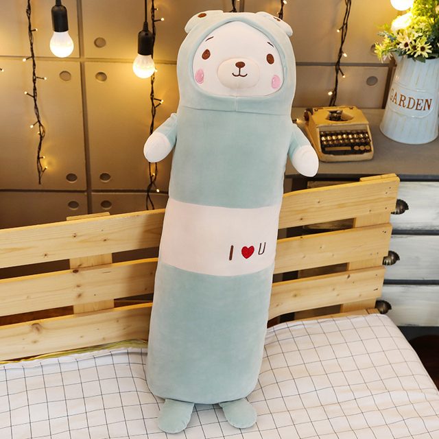 Long Bear-Hoodie Hugging Pillow