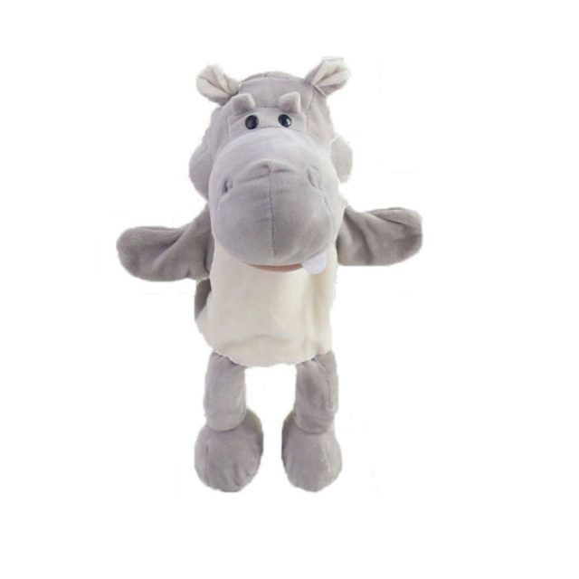 Grey Hippo Hand Puppet